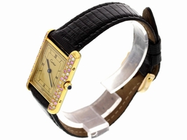 Cartier Tank Must de 91267 Argent with Diamonds & Gems Womens Cartier