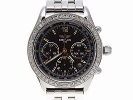 Breitling Callisto Chrono 1.50ct Diamond Bezel Stainless Steel Automatic Unisex Breitling