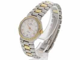 Baume & Mercier Riviera 5231 18K Yellow Gold & Stainless Steel & Diamond Womens Baume & Mercier
