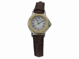 Cartier Santos Automatic 18K Yellow Gold / Stainless Steel 24mm Womens Cartier
