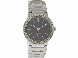 Bulgari BB 33 SLD Stainless Steel Diamond Black Dial Automatic 33mm Womens Bulgari