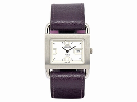 Hermes Barenia BA1.510 Stainless Steel & Leather White Dial Quartz 31.5mm Women's Hermes