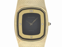 Movado 14K Yellow Gold Quartz 30mm Unisex Vintage Movado