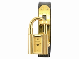 Hermes Kelly Gold Plated & Gold Dial Quartz 20mm Womens Hermes