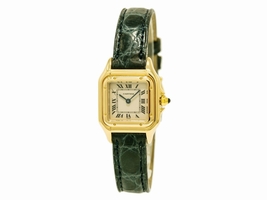 Cartier Panthere 1070 18K Yellow Gold / Leather 22mm Womens Cartier