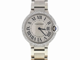 Cartier Ballon Bleu 3005 Stainless Steel with Diamond Quartz 36mm Unisex Cartier