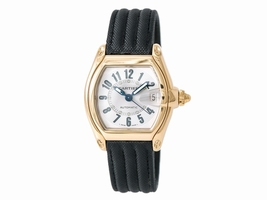 Cartier Roadster 2524 18K Yellow Gold & Canvas Automatic 28mm Mens Cartier