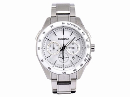 Seiko Brightz 8B82-0AP0 Stainless Steel & Ceramic 43mm Mens Seiko