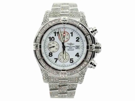 Breitling Chronomat Stainless Steel & 11ct Diamond Mens Breitling