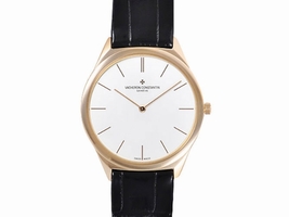 Vacheron Constantin Historiques 33155/000R-9588 18K Rose Gold and Black Leather with Silver Dial 36mm Mens Vacheron Constantin