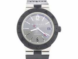 Bvlgari Diagono ALW38G 18K White Gold & Rubber 38mm Bvlgari