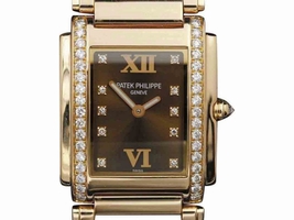 Patek Philippe 4910/11R-010 Twenty 4 Rose Gold Chocolate Diamond Dial 25mm Womens Patek Philippe