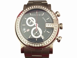 Gucci G-Chrono YA101324 Stainless Steel & Black Guilloche Dial 44mm Mens Gucci