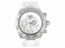 Invicta Subaqua 1536 Stainless Steel & White Polyurethane Quartz 50mm Mens Invicta