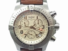 Breitling Avenger A73390 Stainless Steel / Leather Quartz 45mm Mens Breitling