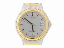 Citizen Stainless Steel & Yellow Gold Tone Beige Dial 35mm Mens Citizen