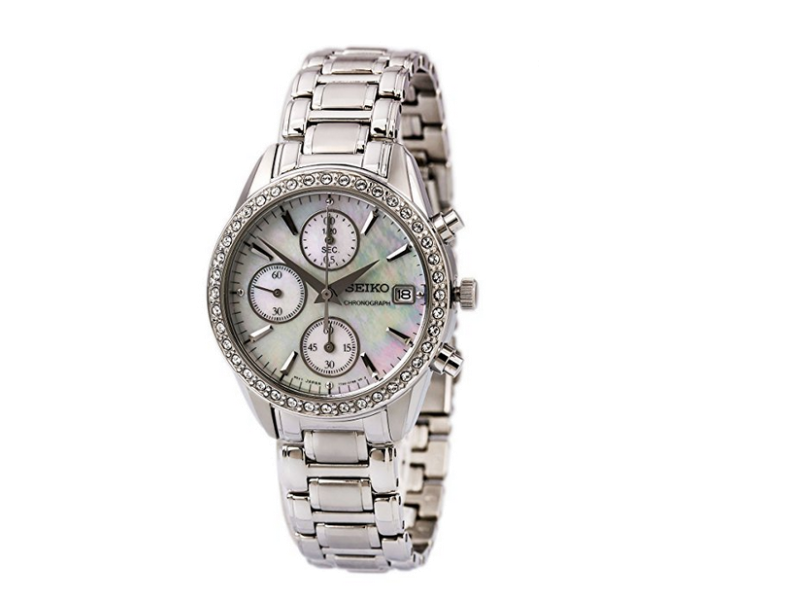 Seiko SNDY21 Stainless Steel with Crystal Quartz 34mm Womens Seiko