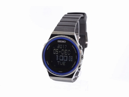 Seiko STP015 Black Stainless Steel & Rubber Quartz 45.5mm Mens Seiko