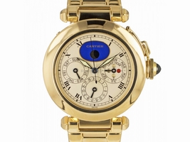 Cartier Pasha W3000351 18K Yellow Gold Quartz 38mm Mens Cartier
