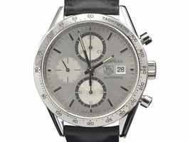Tag Heuer Carrera CV2017 Stainless Steel with Silver Dial 41mm Mens Tag Heuer