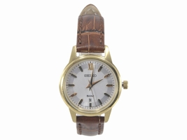 Seiko SUR880 Gold Tone Stainless Steel & Silver Dial 28mm Womens Seiko