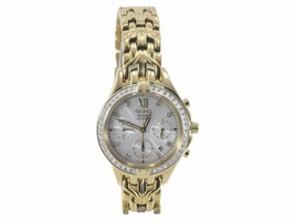 Seiko SSC876 Gold Tone Stainless Steel & Crystal Accented Dial 35mm Womens Seiko