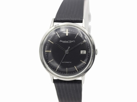 IWC Stainless Steel Automatic Black Dial Vintage Mens IWC