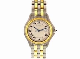 Cartier Cougar 187904 Stainless Steel/18K Yellow Gold Quartz 33mm Unisex Cartier
