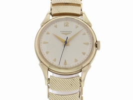 Longines Wittnauer 14K Yellow Gold White Dial Manual Vintage 34mm Mens Longines