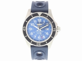 Breitling Superocean II A17392 Stainless Steel & Rubber Blue Dial Automatic 44mm Mens Breitling