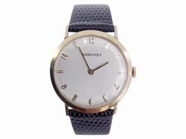 Longines 14K Yellow Gold Hand Winding Vintage 32.6mm Mens Longines