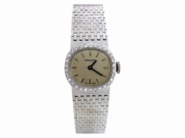 Movado G4C 14K White Gold Manual Wind 19mm Womens Movado