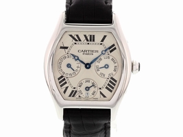 Cartier Tortue 2540 18K White Gold Automatic 34mm Mens Cartier