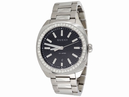 Gucci GC2570 YA142303 Stainless Steel with 1.60ct. Diamond Black Dial Quartz 41mm Mens Gucci