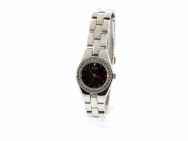 Citizen Stainless Steel & Black Dial Quartz 22mm Womens Citizen