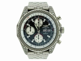 Breitling Bentley 18K White Gold & Diamond 45mm Mens Breitling