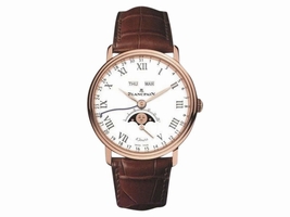 Blancpain Villeret 18K Rose Gold & Leather Moonphase Complete Calendar 42mm Mens Blancpain