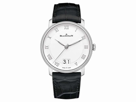 Blancpain Villeret Grande Date 6669-1127-55B Stainless Steel & Leather Automatic 40mm Mens Blancpain