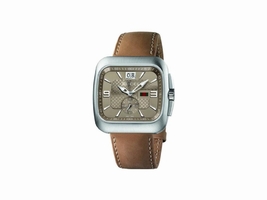 Gucci G-Coupe YA131312 Stainless Steel & Leather Brown Dial Quartz 40mm Mens Gucci