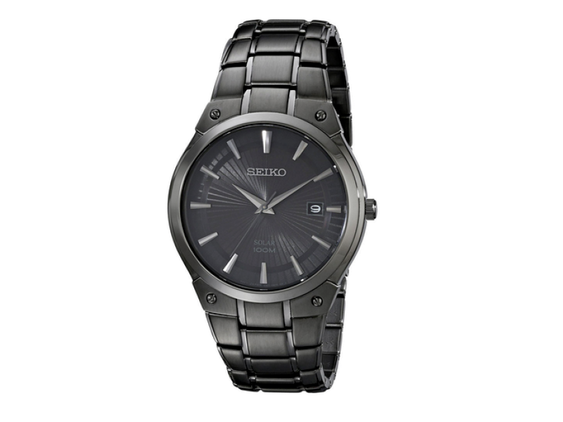 Seiko SNE325 Black Stainless Steel Black Dial 41mm Mens Seiko