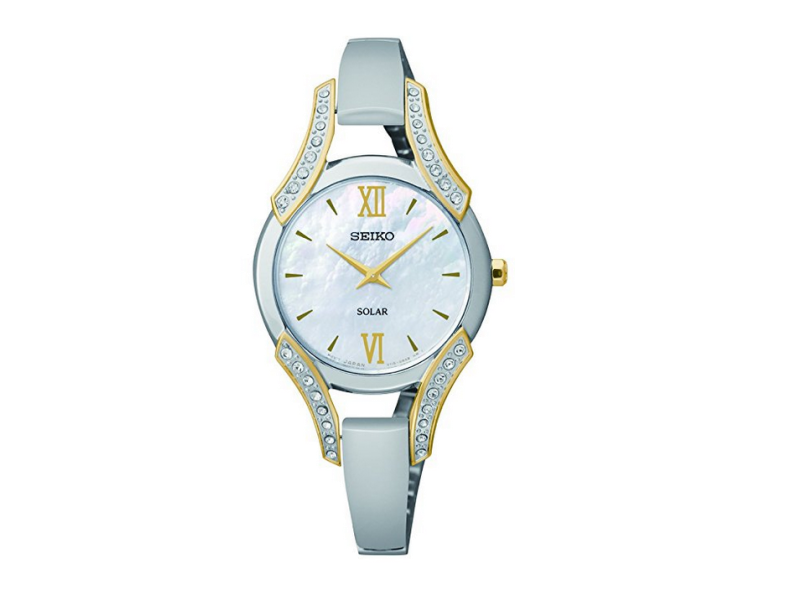 Seiko SUP214 Two Tone Stainless Crystal Quartz 30mm Womens Seiko
