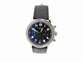 Blancpain Leman Flyback 2185F Stainless Steel & Leather Automatic 38mm Mens Blancpain