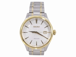 Seiko SRP704 Two Tone Stainless Steel with Silver Dial Automatic 43mm Mens Seiko