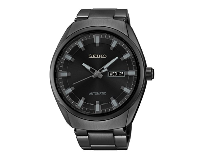Seiko Recraft SNKN43 Black Stainless Steel with Black Dial Automatic 44mm Mens Seiko