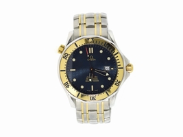 Omega Seamaster 2332.80 18K Yellow Gold / Stainless Steel with Blue Dial 41mm Mens Omega