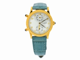Patek Philippe 4864J Calatrava Travel Time 18K Yellow Gold & Leather 29.5mm Womens Patek Philippe
