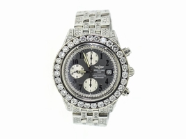 Breitling Chronomat Evolution A13356 Stainless Steel with 20ct. Diamonds Automatic 46mm Mens Breitling