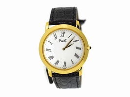 Piaget Altiplano 9920 18K Yellow Gold / Leather 33mm Unisex Piaget