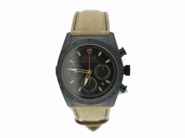 Tudor Fastrider Blackshield 42000CN PVD Stainless Steel & Leather Automatic 42mm Mens Tudor