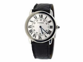 Cartier Ronde Solo W6700255 Stainless Steel & Leather Quartz 36mm Unisex Cartier